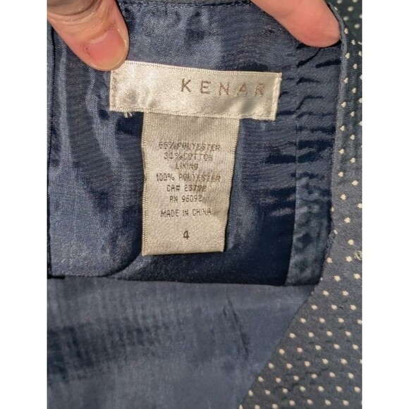 Kenar Skirt 4 Women's Blue Polka Dot Straight Skirt Career Wear Wear to Work - Picture 5 of 6